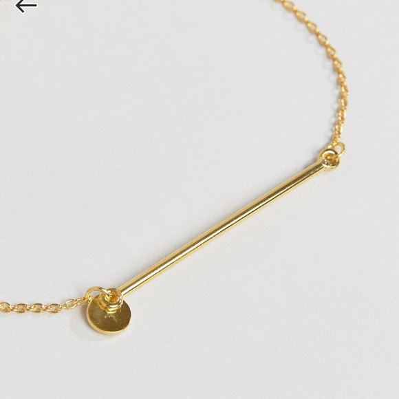 NIB ASOS Gold Plated Sterling Silver Bar Bracelet - Picture 2 of 6